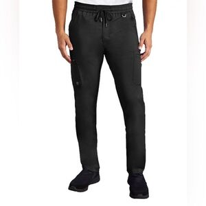 Healing Hands Men’s Scrub Pants Size LT‎ Black Stretch Drawstring Cargo Pockets